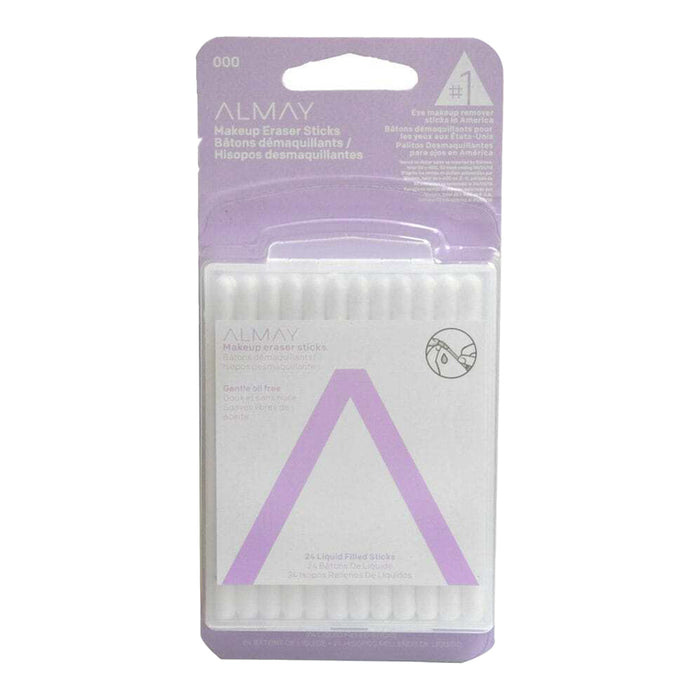 Almay Oil Free Makeup Eraser Sticks – 24 snap-activated cotton swabs for smudge-free cleanup