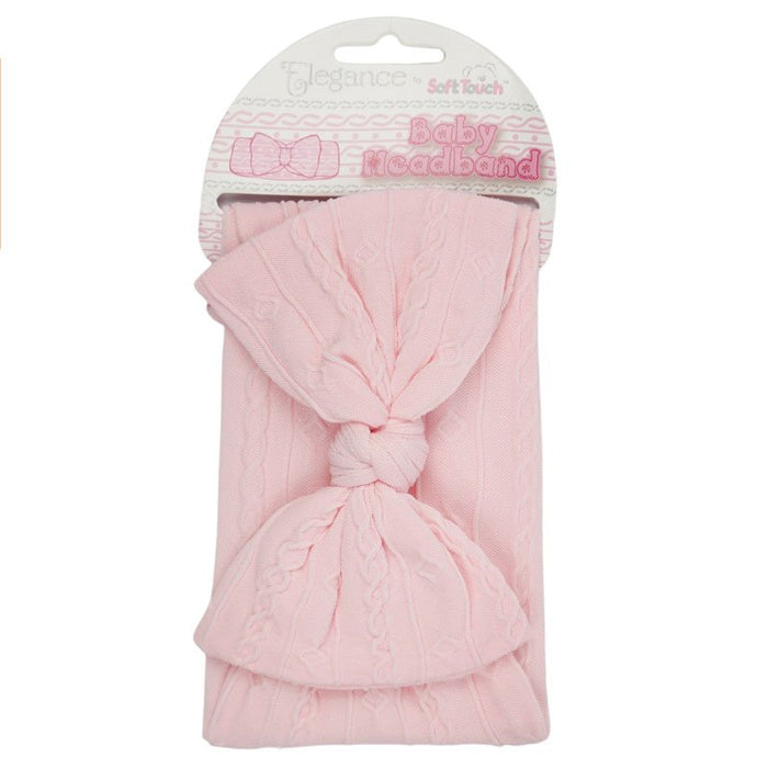 BABY PINK CABLE HEADBAND