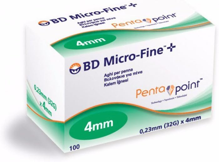 Bd Micro Fine Plus Penta Point 32G X 4Mm Pen Needles 100 Count