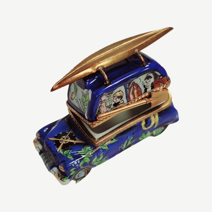 Blue Kayak Adventure Limoges Box Porcelain Limoges vehicle sports French Trinket Box