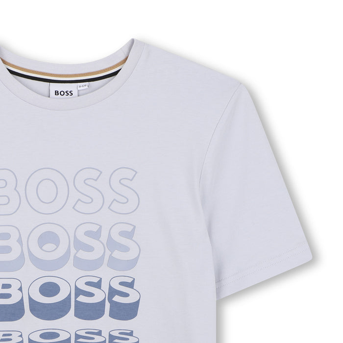 Boss Pale Blue Short Sleeved T Shirt