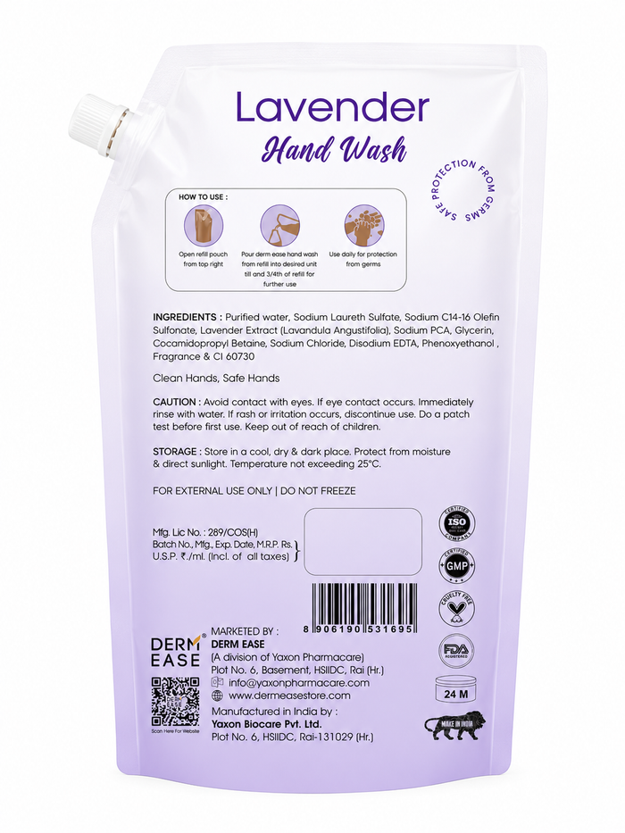 DERMEASE LAVENDER HAND WASH REFILL