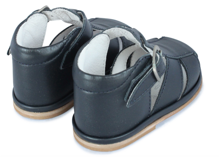 Guy Leather T Bar Sandals Navy