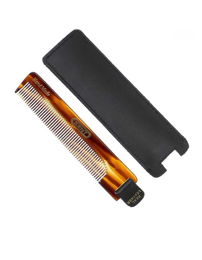 Kent handmade fine hair comb with leather case