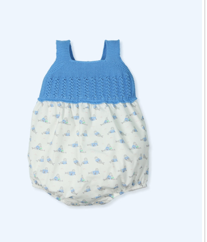 Mac Ilusion Seal Print Knitted Romper
