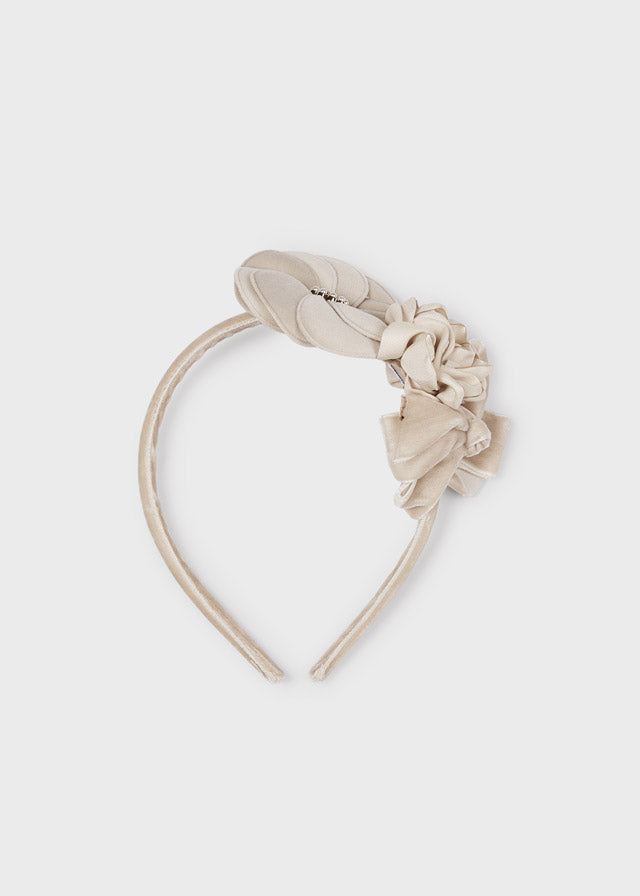 Mayoral Flowers Headband Champagne 10608