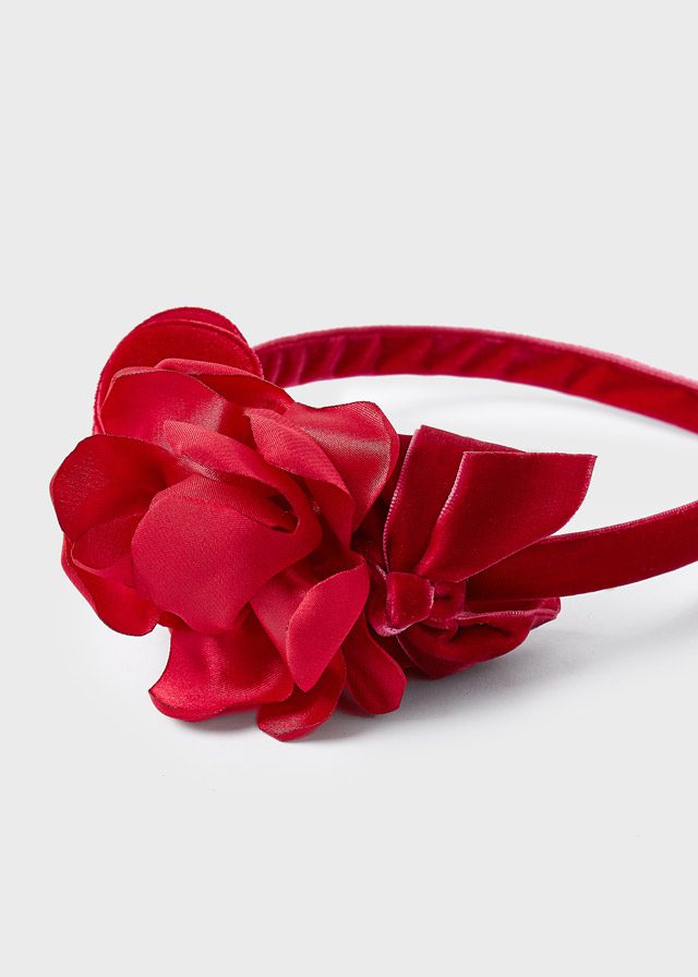 Mayoral Flowers Headband Red 10608