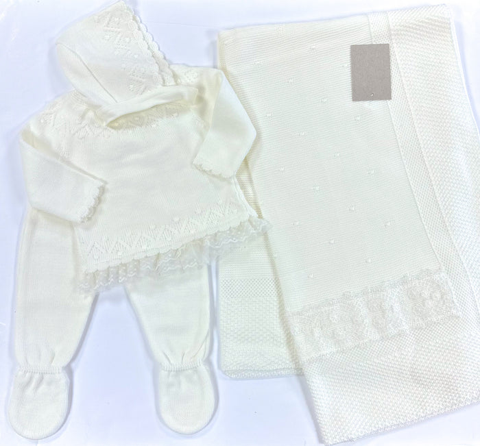 MIA BELLA 3 Piece Luxury Knitset Cream Knit