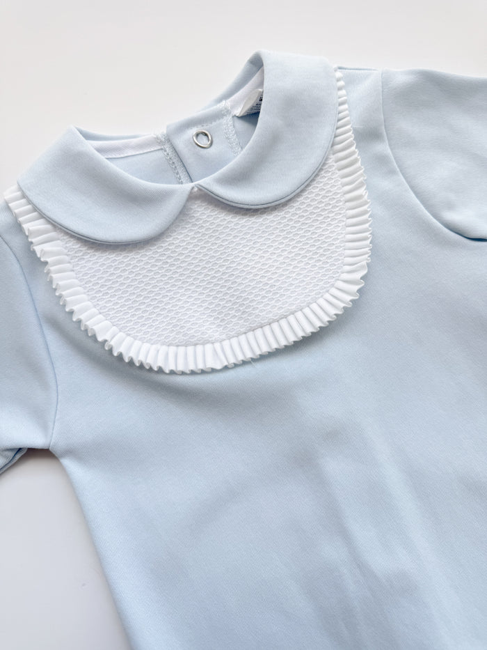 MIA BELLA Blue/White Cotton BabyGrow