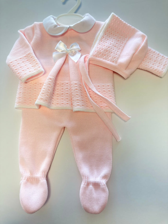 Mia Bella Pink Knitted 3 piece set