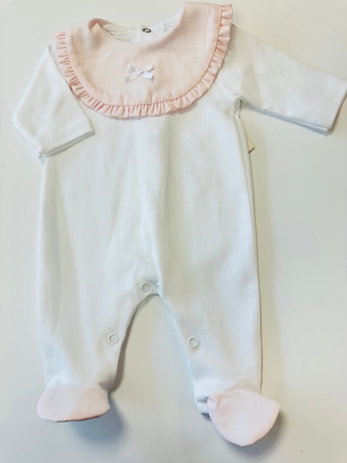 MIA BELLA White/Pink Babygrow Cotton