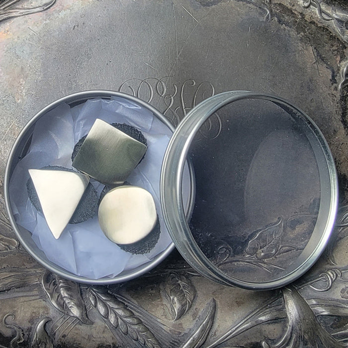 Midcentury Modern Stud Buttons White Brass - Set of 3 by JUL Designs