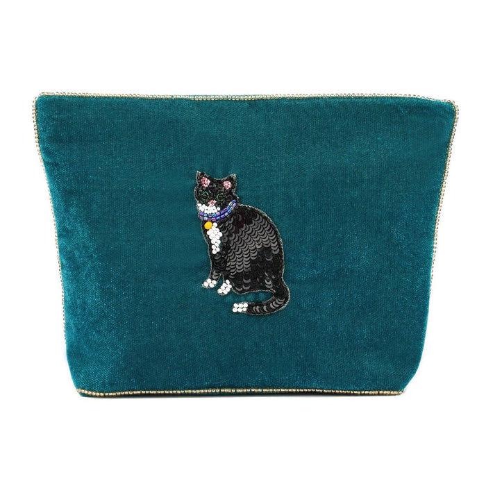 My Doris Black & White Cat Medium Pouch - Precious Sparkle