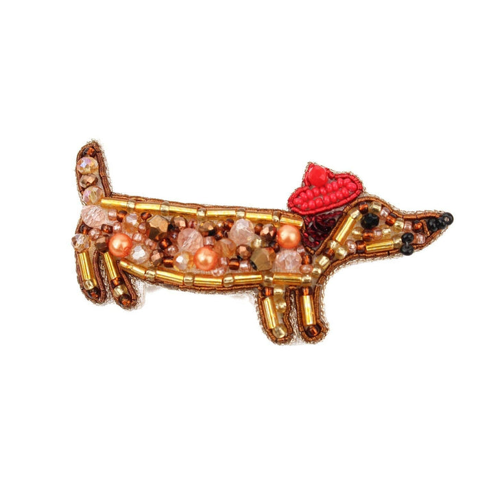My Doris Sausage Dog Brooch - Precious Sparkle