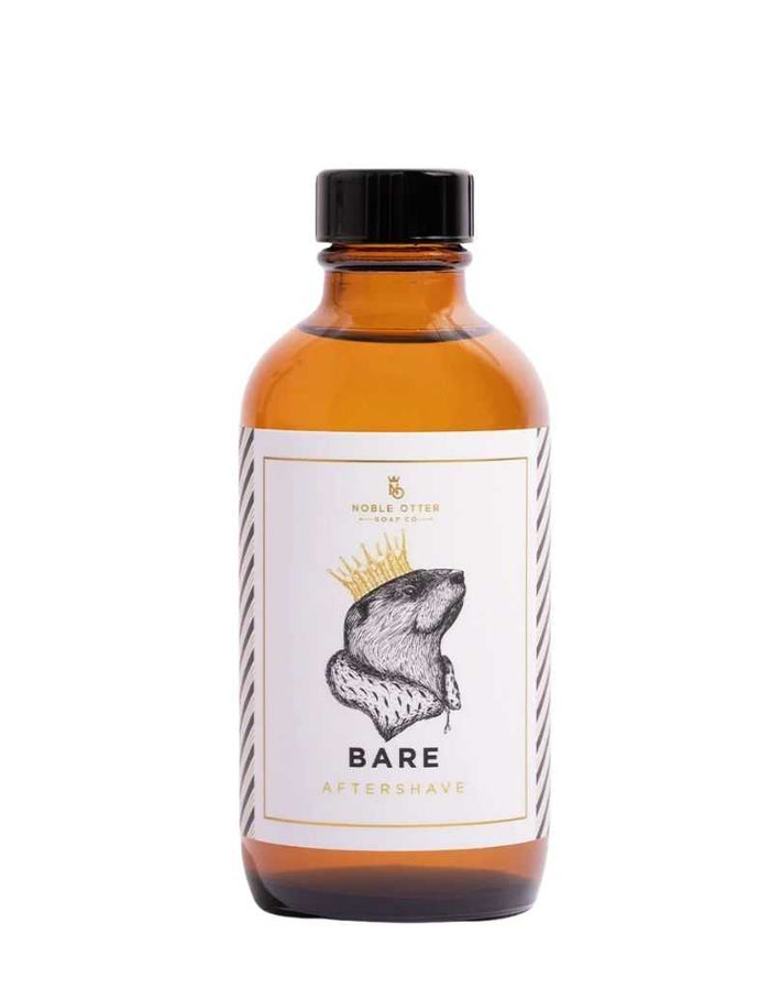 Noble Otter Bare Unscented Aftershave bottle for sensitive skin