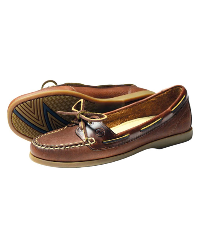 Havana Coloured Orca Bay Womens Schooner Pumps on white background #colour_havana