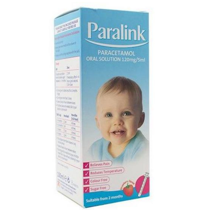 Paralink Paracetamol 120mg/5ml Oral Solution (2month+)