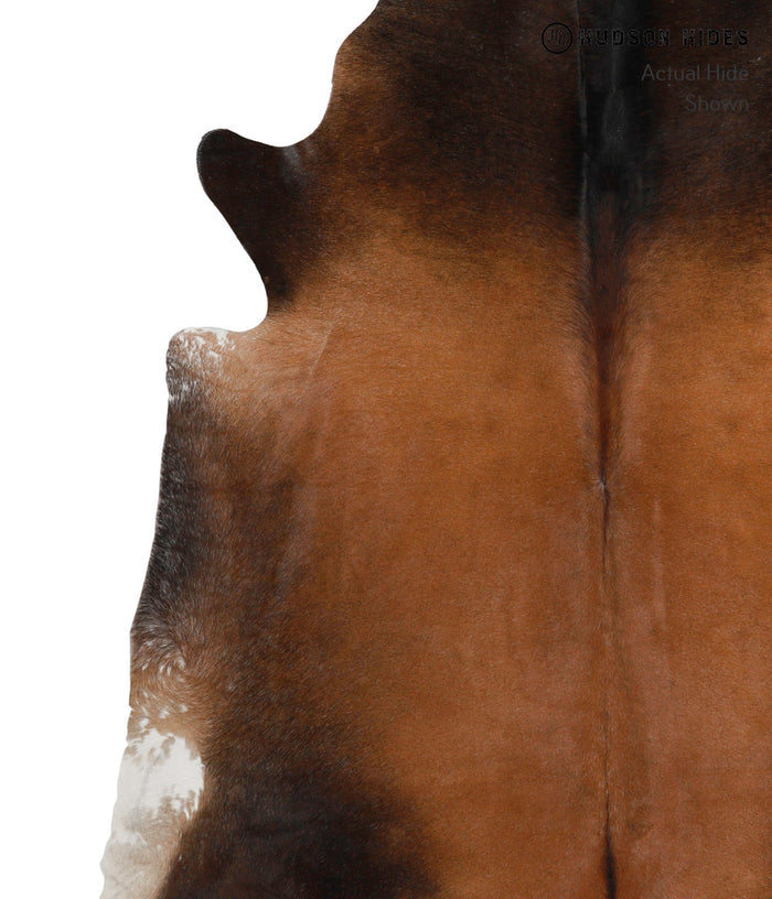 Brown with Red Cowhide Rug #82411