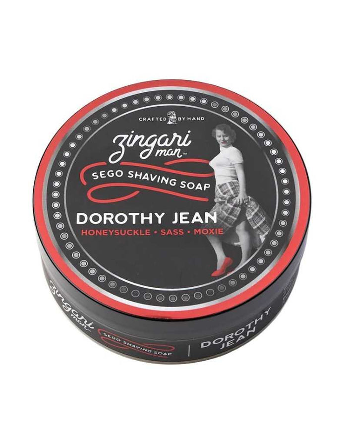 Zingari Man Dorothy Jean Shaving Soap tin label