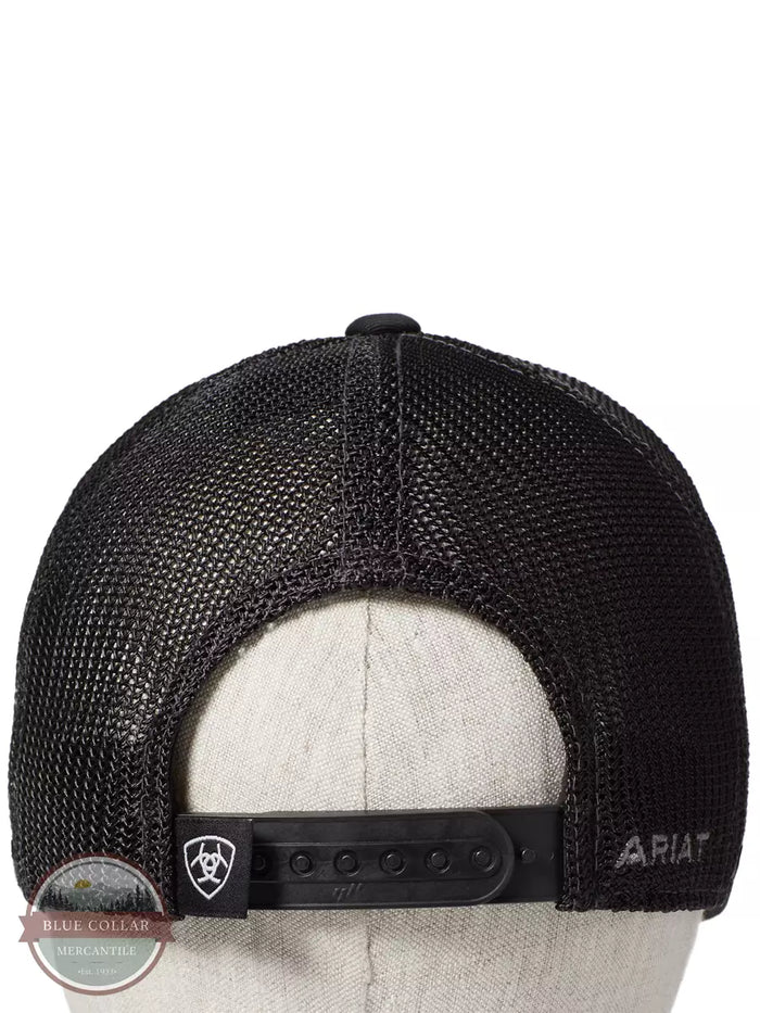 Ariat 1597801 Black Flexfit 100 Cap with Contrast Stitching Back View