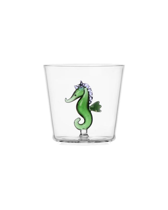 2 PIECES  TUMBLER SEAHORSE GREEN