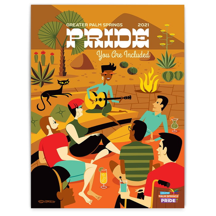 2021 Greater Palm Springs Pride Official Poster by Shag - Destination PSP
