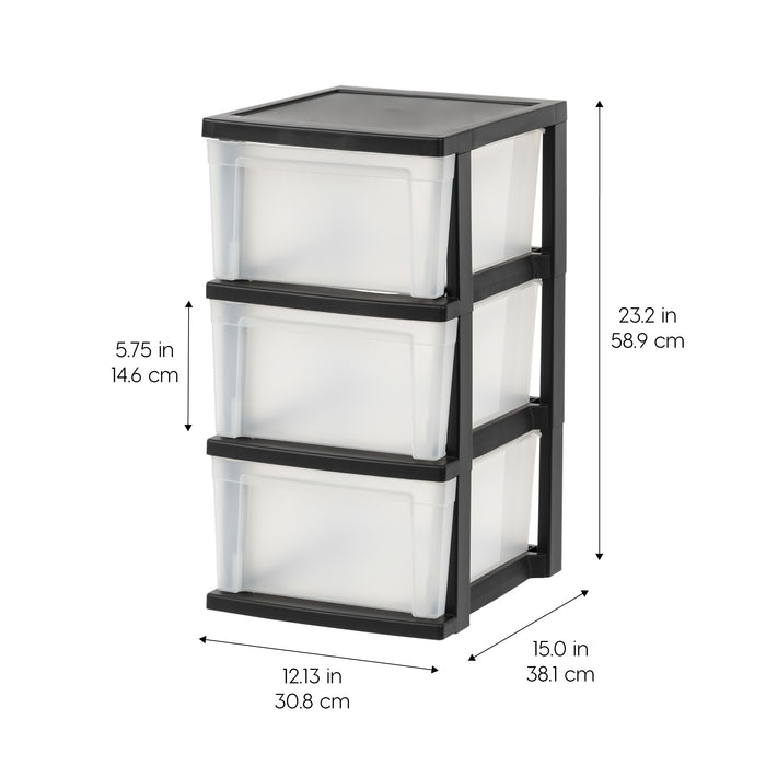 3 Drawer Plastic Organizers and Storage 2 Pack - IRIS USA, Inc.