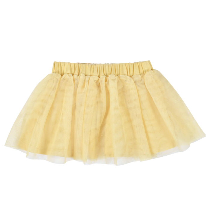 3-Piece Baby & Toddler Girls Golden Flowers French Terry Top, Tulle Tutu, & Legging Set