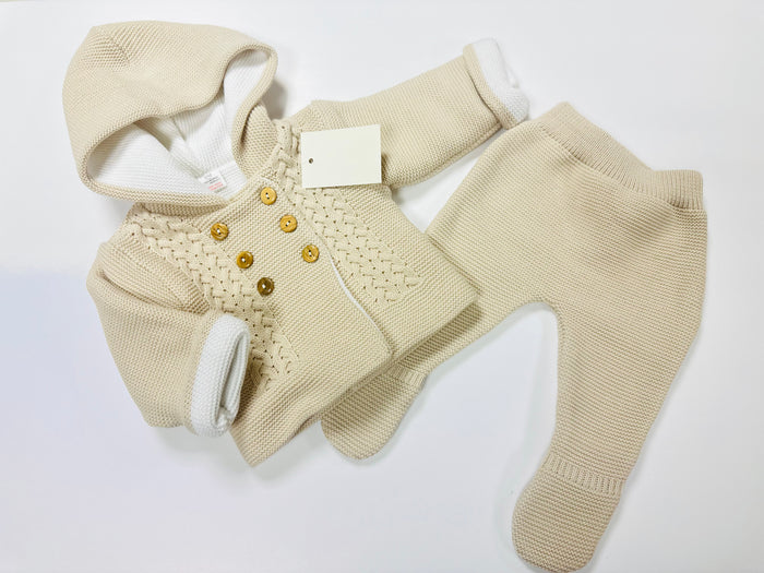 Mia Bella Camel Knit 2 Piece Pramsuit C3262