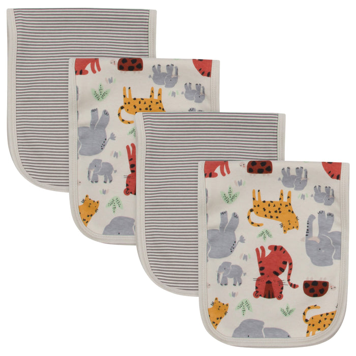 4-Pack Baby Boys Safari Terry Burpcloths