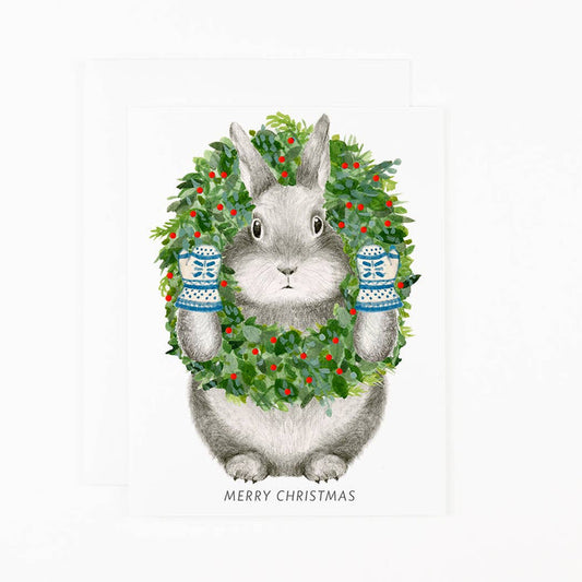 6 Pack- Bunny With Wreath