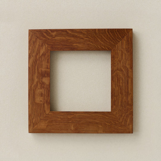 Rookwood 6x6 Craftsman tile frame in golden oak with visible wood grain and thick border design