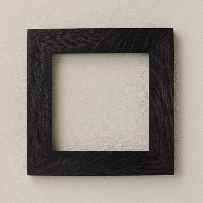 Rookwood 8x8 Craftsman tile frame in black ebony with visible wood grain and thick border design