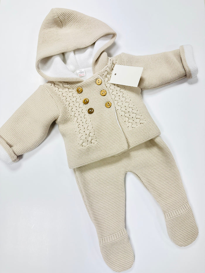 Mia Bella Camel Knit 2 Piece Pramsuit C3262