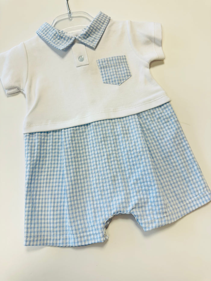 MIA BELLA Gingham Baby Romper 2159