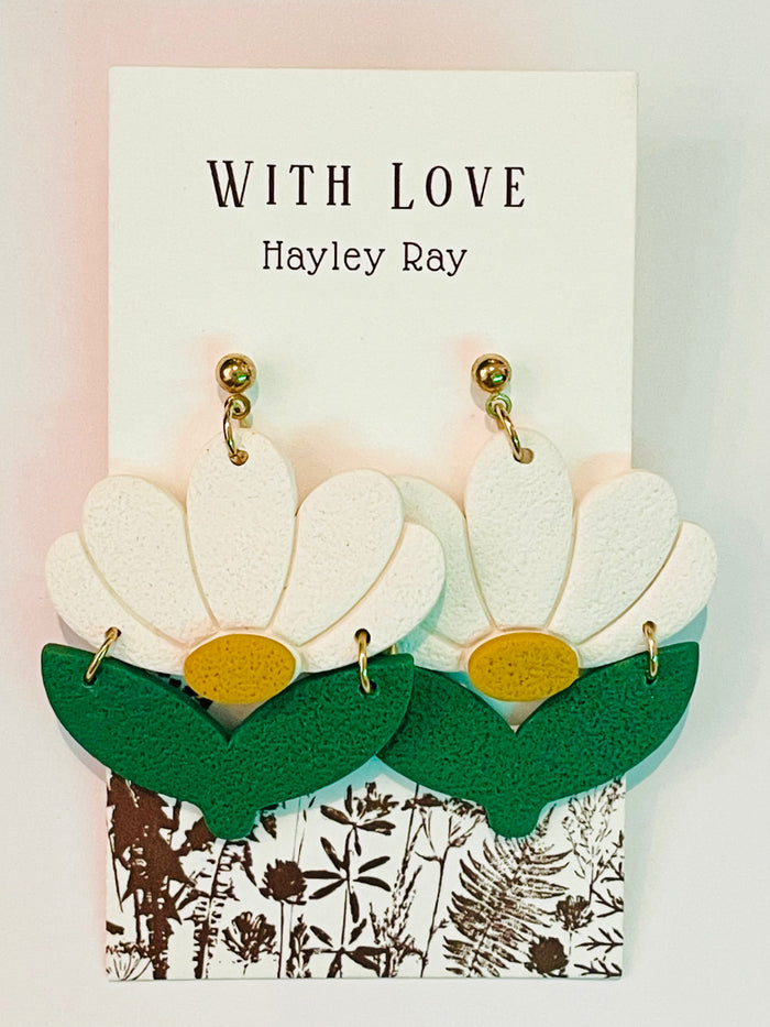 Hunnyhayart - Half Daisies Earrings