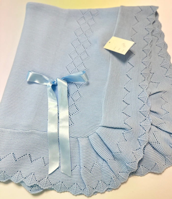 Luxury Baby Shawl Blue 2660