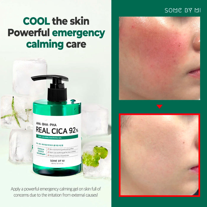 SOME BY MI AHA BHA PHA Real Cica 92% Cool Calming Soothing Gel Nudie Glow Australia