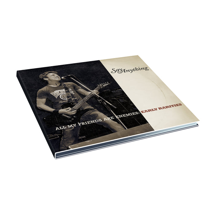 A limited CD pressing from Say Anything featuring “All My Friends Are Enemies: Early Rarities.” The cover displays a singer with a guitar on stage—an essential for fans of this Baseball Album-inspired release.