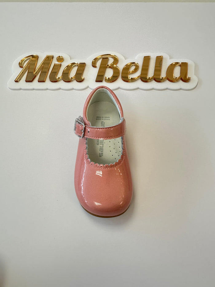 Andanines Leather Patent Shoes  Coral / peachy
