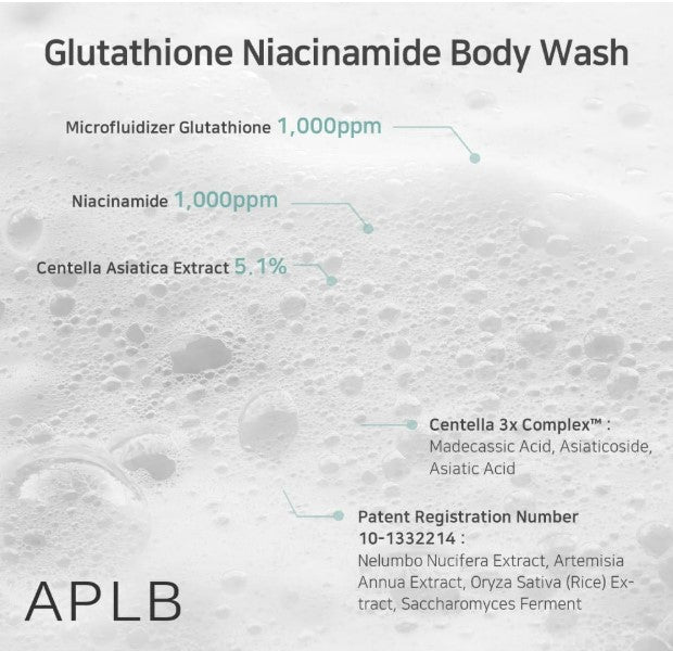 APLB Glutathione Niacinamide Body Wash 10.14 fl. oz. / 300ml