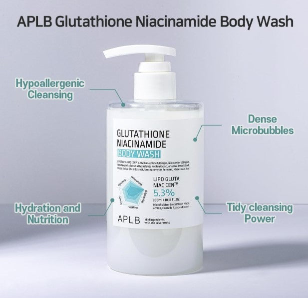APLB Glutathione Niacinamide Body Wash 10.14 fl. oz. / 300ml