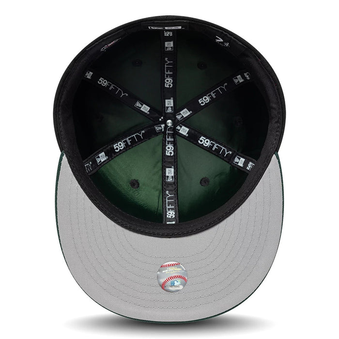 Pictured is this MLB Multi Logo Athletics 59FIFTY Fitted cap in black. 2