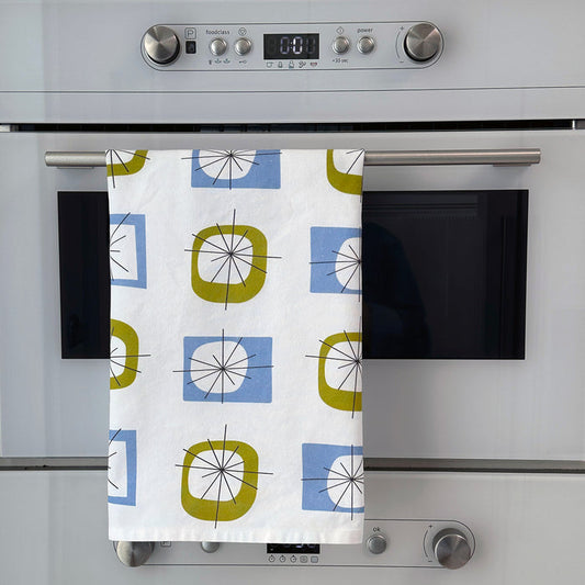 Atomic Design Cotton Dish Towel - Blue/Green