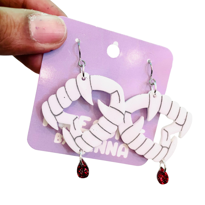 Awesome by Jenna - Acrylic Fang Earrings