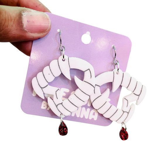 Awesome by Jenna - Acrylic Fang Earrings