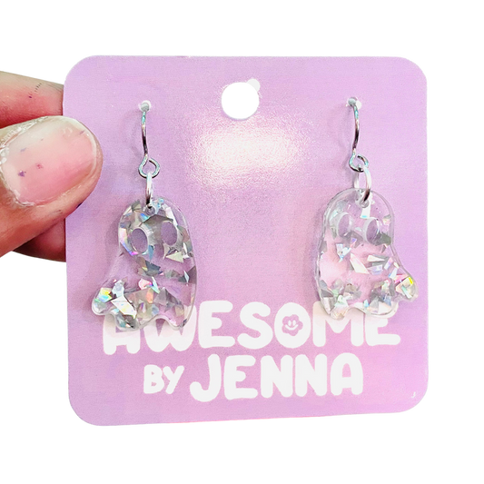 Awesome by Jenna - Acrylic Ghost Earrings