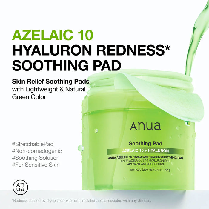 Anua Azelaic Acid 10 Hyaluron Redness Soothing Pad Nudie Glow Australia