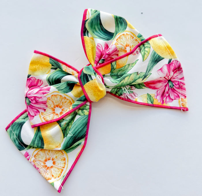 Babine Lemon Pink Floral Playsuit