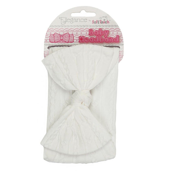 BABY CREAM CABLE HEADBAND